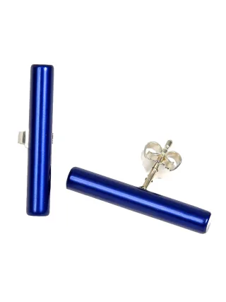 DeMarie Ohrringe eloxiertes Aluminium blau