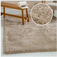 OTTO home Hochflor-Teppich Josetta, auch als Läufer erhältlich, rechteckig, Höhe: 50 mm, Langflor, Shaggy, dichter weicher Hochflor, uni farben, Wohnzimmer