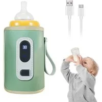 Minicloss Babyflaschenwärmer Tragbarer Babyflaschen-Warmhalter, USB Babyflaschen-Isolierer, für unterwegs, Flaschenwärmehalter für Muttermilch & Babyflasche