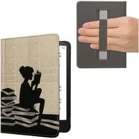 kwmobile E-Reader-Hülle Schutzhülle für Amazon Kindle Paperwhite (2024)/Colorsoft Hülle, eReader Flip Case mit Handschlaufe und Auto Sleep Funktion