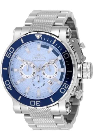Invicta Coalition Forces 50226 Herrenuhr - Quarzwerk - Edelstahl mit blauem Zifferblatt - 52 mm