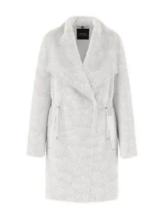 Marc Cain Collections - Luxuriöser Fake-Fur-Mantel vapor blue - Gr. - 36