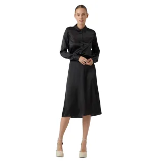 Vero Moda - Midirock für Damen, gewebter Stoff (Schwarz)