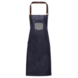 Premier - Latzschürze, Kunstleder (Indigo-Jeansblau)