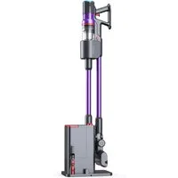 lubluelu Akku-Hand-und Stielstaubsauger X1000 Kabelloser Akku Staubsauger mit 2,5L Absaugstation 27kPA, 400 W, mit Beutel, Anti-Tangle-Bodenbürste / mit Auto Empty Funktion und Duftbox