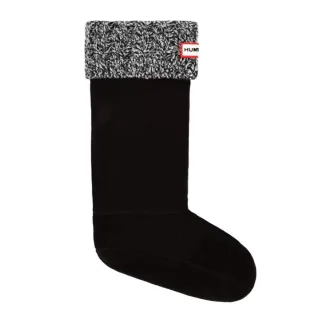 Jäger 6 Stitch Cable gestrickt schwarze hohe Stiefel Socken