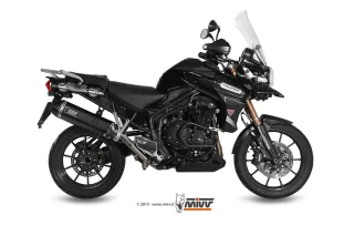 Sport Auspuff MIVV Speed Edge Steel Black Triumph Tiger Explorer 1200 ABS Bj. 2012-2015 +ABE
