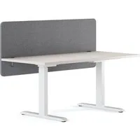 RICOO Schutzwand Akustik Büro Trennwand Schreibtisch Schallschutz Paneel grau ZAP1560-G (Tisch Sichtschutz m. Tischklemmen BxHxT 150 x 60 x 2 cm Büroschallwand), Notizen Erinnerungen mit Reißnägeln anheften Tischdicke bis max. 30 mm