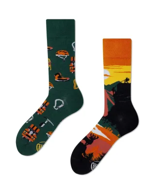 many mornings - Socken - Mountain time grün/orange - Gr. - 46