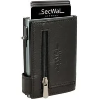 SecWal Geldbörse, Kartenetui mit Münzfach Reißverschluß, Slim Wallet, RFID Schutz, Geldbeutel klein, für Herren und Damen