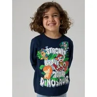 Name It T-Shirt NMMJIK PAW LS NREG TOP BOX NOOS CPLGM Baumwollmischung, regular fit