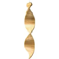 WORU Windspiel Holz-Windspiel Spirale – Naturdeko für Garten, Balkon & Terrasse