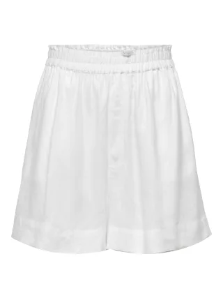 ONLY - ONLBRUXELLES HW LIN BL SHORTS PNT NOOS Bright White - Gr. - S