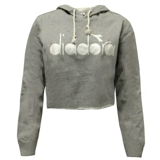 Diadora Cropped Womens Grey Hoodie