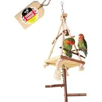 halmland Vogelspielplatz Vogelspielplatz Cliffhanger aus Naturholz hängend