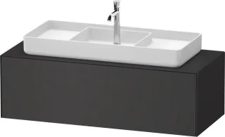 Duravit White Tulip Konsolenwaschtischunterbau wandhängend Graphit Seidenmatt 1300x550x408 mm - WT49 WT4977M58580010