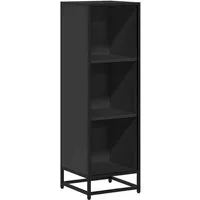 vidaXL Bücherregal Bücherregal Schwarz 33,5x33x107,5 cm Holzwerkstoff, 1-tlg.