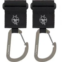 LÄSSIG Karabiner Kinderwagenbefestigung, schwarz, (Set, 2 St)