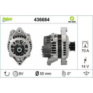 Valeo Lichtmaschine Chevrolet Opel 436684
