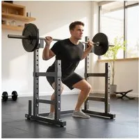 SPORTNOW Langhantelständer 2 Ebenen, (Hantelständer, 1-St., Hantelscheibenständer), für Krafttraining