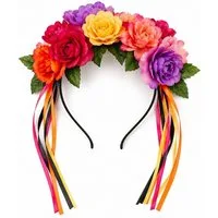 Kaiser24 Haarreif Hippie Haarreif Blumen – Flower Crown Festival Kopfschmuck