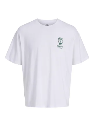 JACK&JONES - JORVACATION TEE SS CREW NECK TG JNR Bright White - Gr. - 152