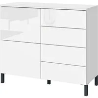 borchardt Möbel Kommode Haama, modern, grifflos, Metallfüße, praktisch, 2 Türen, Push-To-Open, verstellbare Einlegeböden, viel Stauraum, Breite 93cm