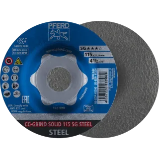 PFERD TOOLS CC-GRIND-SOLID Schleifscheibe Leistungslinie SG STEEL für Stahl - 64185115