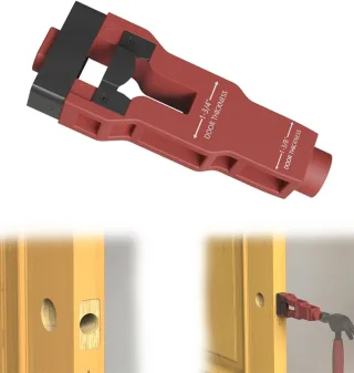 Door Latch Mortise Tool Door Lock Installation Kit Stainless Steel Blades Fits 1 Inch Edge Hole Compatible with 1-3/4 In