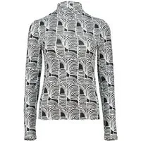 HaILY’S T-Shirt Muster Hochkragen Langarmshirt (1-tlg) LS P TP Ki44mmy