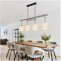 GLOBO LIGHTING Hängeleuchte, Leuchtmittel nicht inklusive, Decken Pendelleuchte Höhen verstellbar Esszimmer Decken Lampe Holz