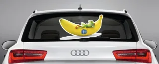 Aufkleber witziger Autoaufkleber "Frosch-Banane"