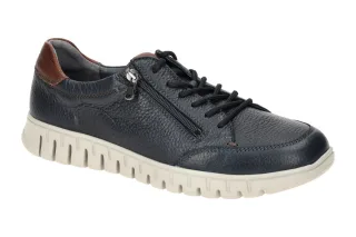 Waldl?ufer 907002 H-Baldo Herren Schn?r Halbschuhe Blau/Notte/Tabak Bequeme W...