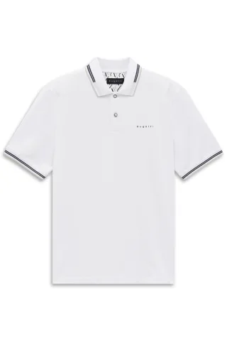bugatti - Herren Polo 1/2 Arm weiß - Gr. - XL