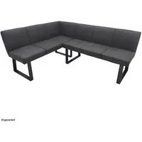 HTI-Living Eckbank Eckbank 152 x 192 cm Vemal kurzer Schenkel links (Stück, 1-St., 1 Eckbank), Sitzbank Polsterbank Kunstlederbezug Metallgestell