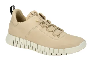 Ecco 525204 Gruuv Herrenschuhe beige sand bequeme Schn?r Halbschuhe Sneaker