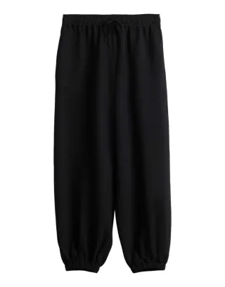 Opus - Lässige Barrel Fit Hose - Myha oasis schwarz - Gr. - 34