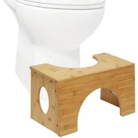relaxdays Fußhocker Toilettenhocker aus Bambus (1 St)