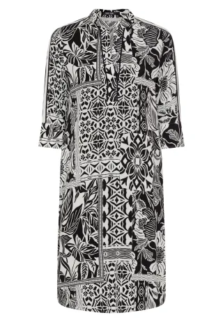 Marc Aurel - Kleid mit Patchwork-Print black varied - Gr. - 42