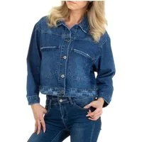 Ital-Design Jeansjacke Damen Freizeit (76457573) Jeansjacke in Blau