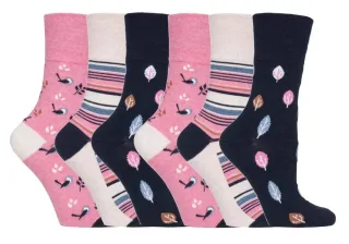 Gentle Grip - 6 Paar Damen Gentle Grip nicht elastische Socken - GG168