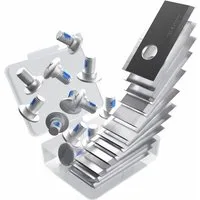 Grizzly Tools Mährobotermesser Ersatzmesser-Set für Parkside Akku Mähroboter PAMR 500 A1 (12-St., Set), Für Parkside Mähroboter
