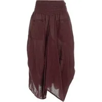 Vishes Maxirock Knöchel-Langer Luftiger Damen Sommer-Rock Einfarbig Sommerröcke Goa, Hippie, Boho Style