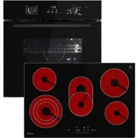 KKT KOLBE Backofen-Set Backofen und Kochfeld SET8005FBCH77RL, Herdset / Heißluft / Einbauherd / Einbaubackofen / Dualzone