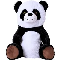 TE-Trend Kuscheltier Panda 50 cm Plüschtier Bär Pandabär sitzend, flauschiger Panda mit Glitzeraugen