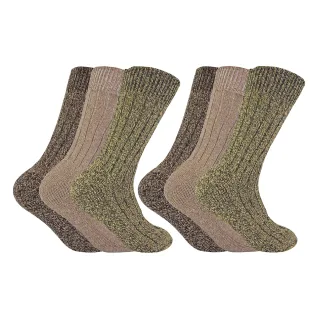 6er-Pack Männer Dicke Warme Wollmischung Wander- Socken