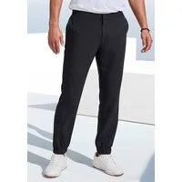 John Devin Stoffhose mit elastischen Bündchen, aus leicht dehnbarer Webqualität