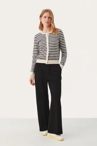 Strickjacke TanishaPW Relaxed fit black offwhite