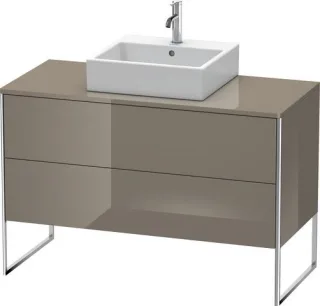 Duravit XSquare Konsolenwaschtischunterbau bodenstehend Flanell Grau Hochglanz 1200x548x778 mm - XS4 XS492208989