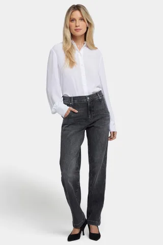 Brooke Lockere Gerade Jeans | Vintage Noir
